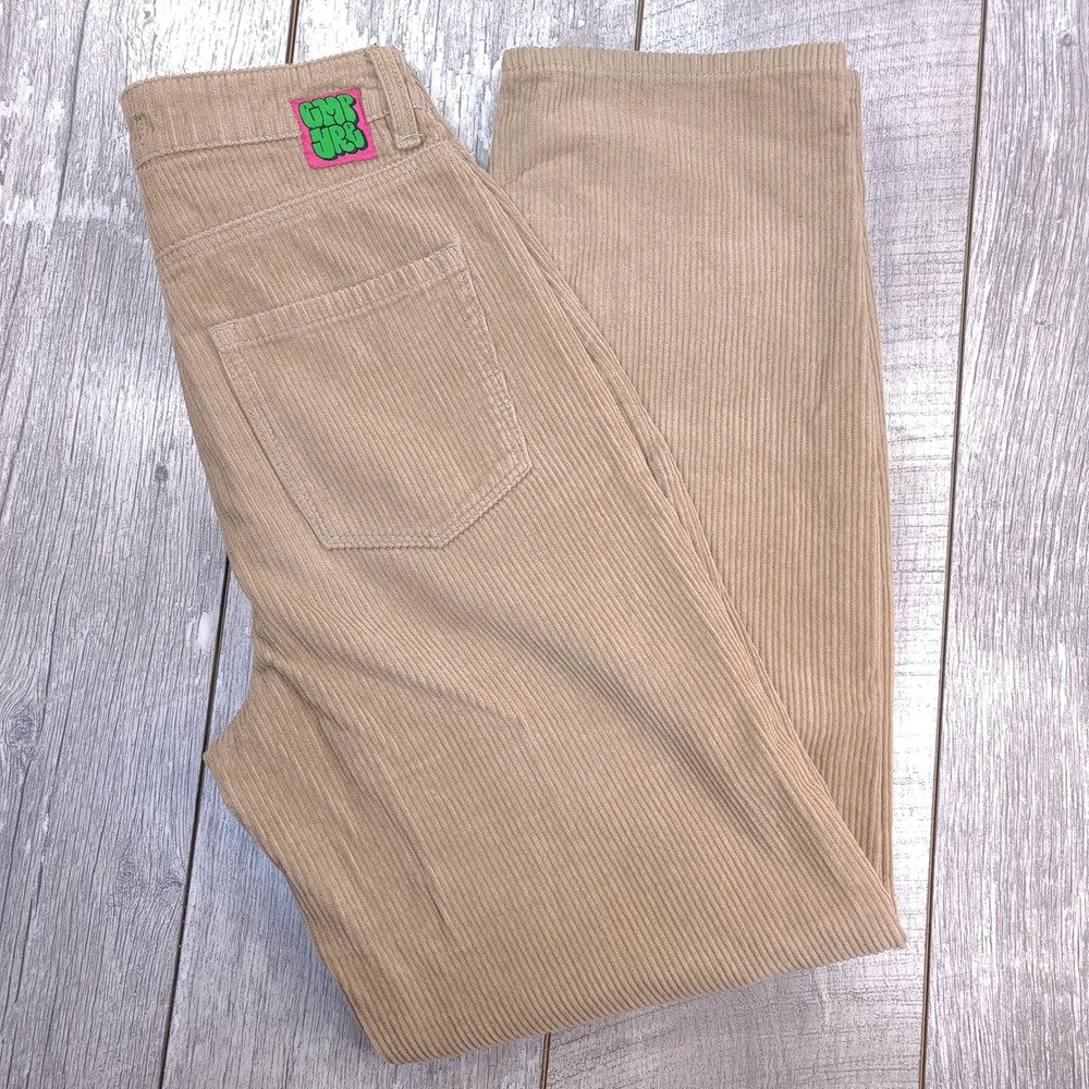 Empyre Corduroy Pants Womens 1 Tan Khaki High Waisted Straight Skate Streetwear